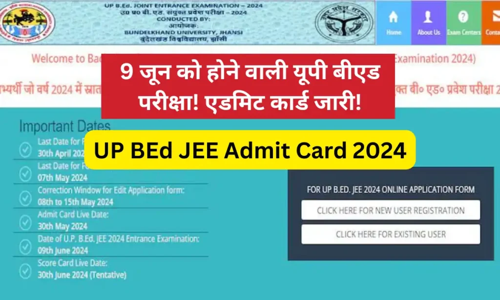 UP BEd JEE Admit Card 2024