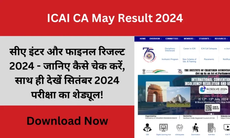 ICAI CA May Result 2024